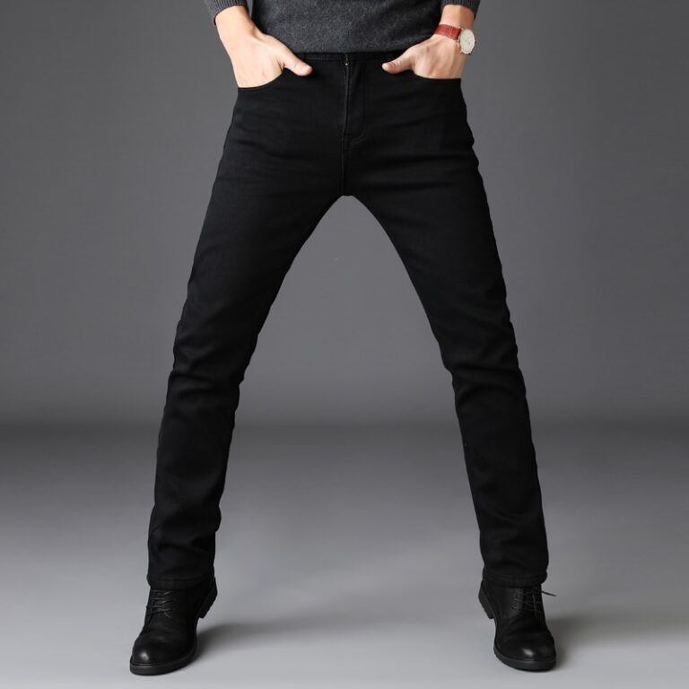 Men’s black jeans 2020 autumn and winter brand clothing high-quality ...