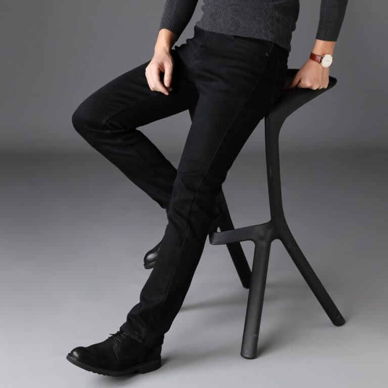 Men’s black jeans 2020 autumn and winter brand clothing high-quality ...