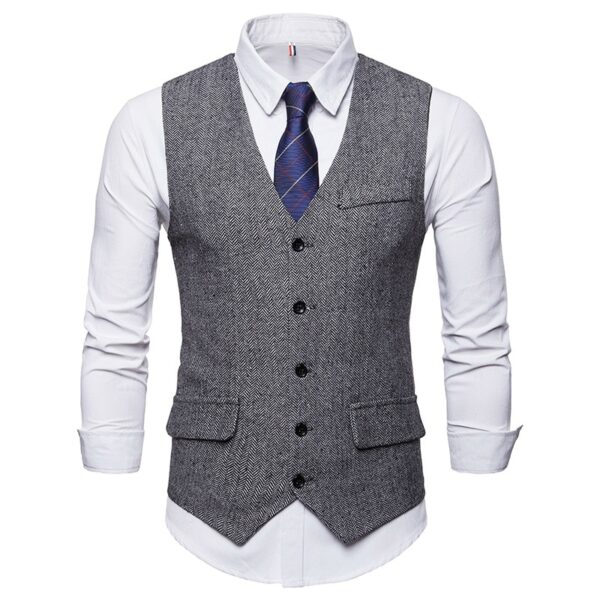 Smart Casual Suit Vest Men Business Vest Waistcoat Men Fashion Formal ...